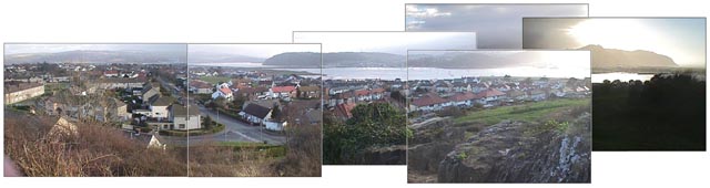 My first panorama of Deganwy and Conwy. 180 degree view